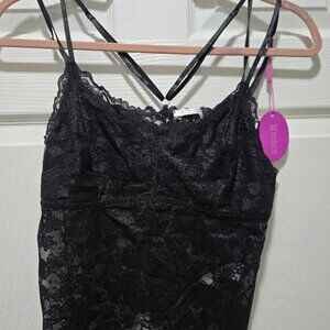 NWT Avidlove Lace Cami Black Med Whimsigoth Coquette Gothic Dark Romantic